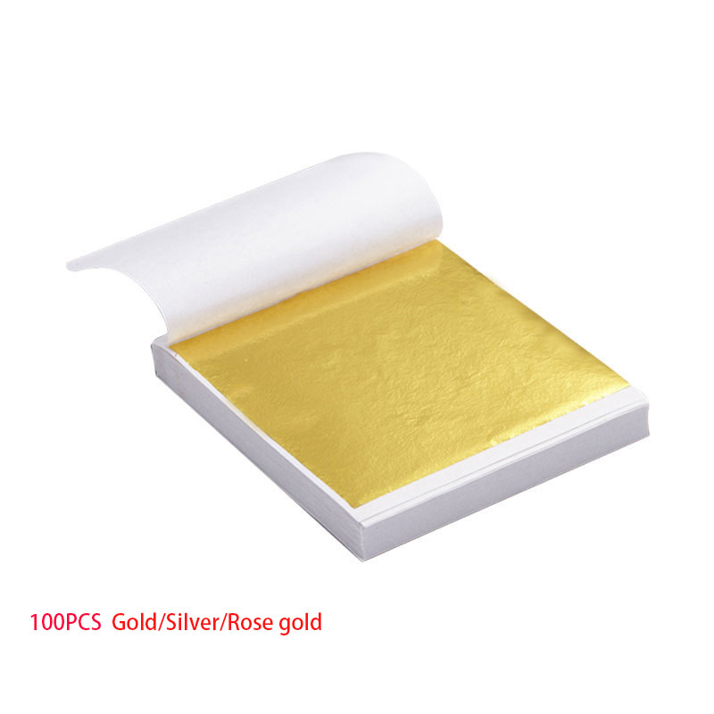 Gold Foil Flakes - 100 قطعة من أوراق الورق بتصميم