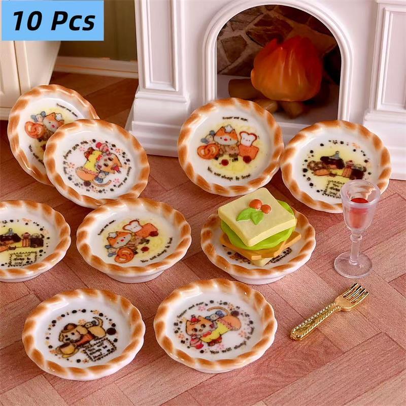 Resin Craft Kit - 10 قطعة/المجموعة دمية مصغرة جرو الكلب