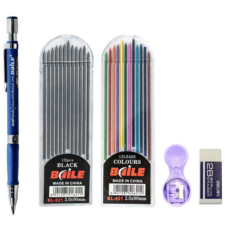 مجموعة أقلام رصاص ميكانيكية 2. - مراجعة Staedtler Pencil Lumocolor وسعره