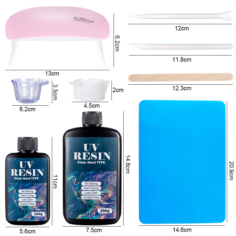 100 جرام/250 جرام واضح الأشعة  - مراجعة Epoxy Uv Resin Kit وسعره